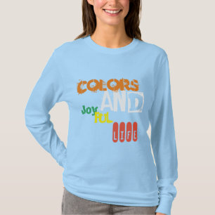 Farben und fröhliches Leben niedlich blau für sie T-Shirt