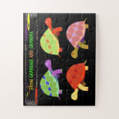 Farben und Fun Turtle Design von Großeltern Puzzle (Vertikal)