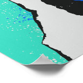 Farben- und Spritzerschichten Poster (Ecke)