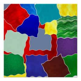 Farben und Uhren Poster