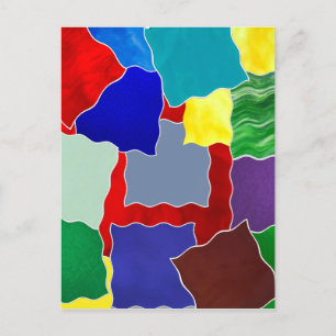 Farben und Uhren Postkarte