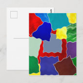 Farben und Uhren Postkarte (Vorne/Hinten)