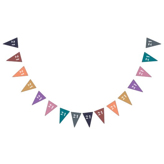 Farben und Zahlen: 21 Wimpelkette (Alle)