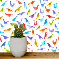 Farben Vögel Wasserfarben Kunst