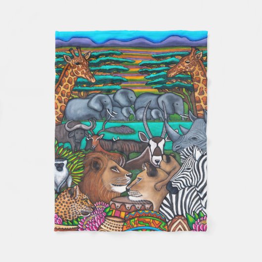 Farben von Afrika 30"x40" Fleece Blanket (Vorderseite)