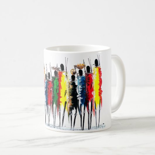 Farben von Afrika Kaffeetasse (VorderseiteRechts)
