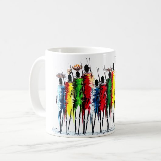 Farben von Afrika Kaffeetasse (Vorderseite Links)