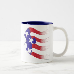 "Farben von Amerika-Entwurf" TM-Adler-Kaffee-Tasse Zweifarbige Tasse