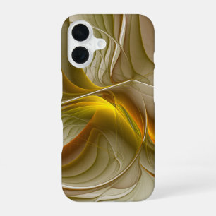 Farben von Edelmetallen, abstrakte fraktale Kunst iPhone 16 Hülle