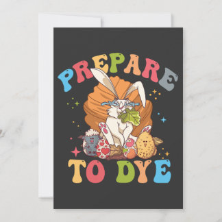 Färben von Eierjagd Vorbereitung auf Ostersonntags Einladung