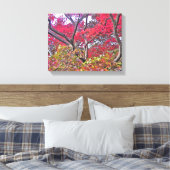 FARBEN VON FALL/BAUM MIT FARBEN BLÄTTER LEINWANDDRUCK (Insitu (Schlafzimmer))