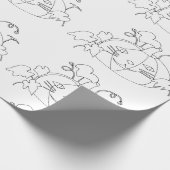 Färben von Fun Cat Face Pumpkins Wrapping Paper Geschenkpapier (Ecke)