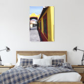 Farben von Funchal Portugal Wrapped Canvas Leinwanddruck (Insitu (Schlafzimmer))
