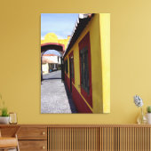 Farben von Funchal Portugal Wrapped Canvas Leinwanddruck (Insitu (Wohnzimmer))