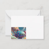 Farben von Invading-Außerirdischen Mitteilungskarte (Rückseite)