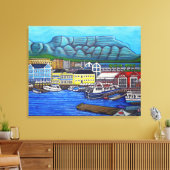 Farben von Kapstadt ummantelte Canvas Leinwanddruck (Insitu (Wohnzimmer))