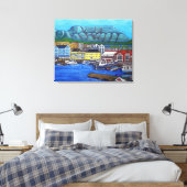 Farben von Kapstadt ummantelte Canvas Leinwanddruck (Insitu (Schlafzimmer))