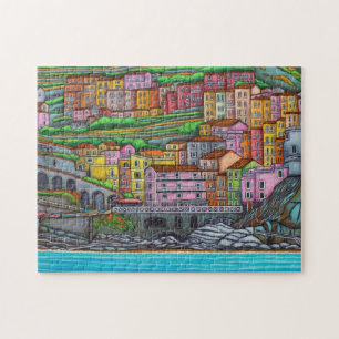 Farben von Manarola 11x14 Puzzle mit Geschenkboxen