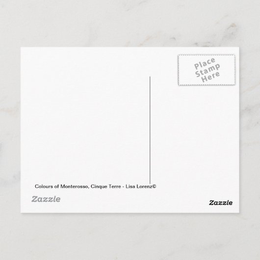 Farben von Monterosso Postkarte (Rückseite)
