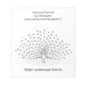 Färben von Peacock Zeichnend Notepad Notizblock (Vorderseite)