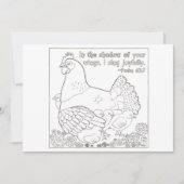 Färben von Postkartenmutter Hen (Vorderseite)