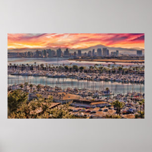 Farben von San Diego Poster