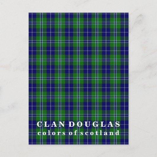 Farben von Schottland Clan Douglas Tartan Postkarte (Vorderseite)