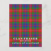 Farben von Schottland Clan Fraser von Lovat Tartan Postkarte (Vorderseite)