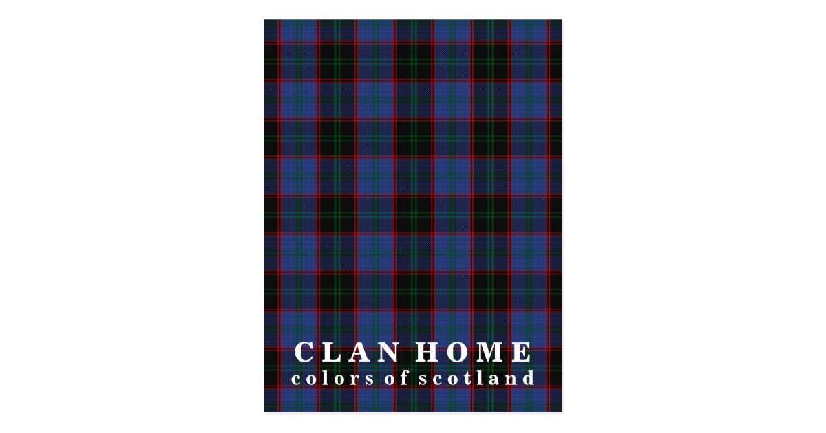Farben von Schottland-Clan-ZuhauseTartan Postkarte | Zazzle.de