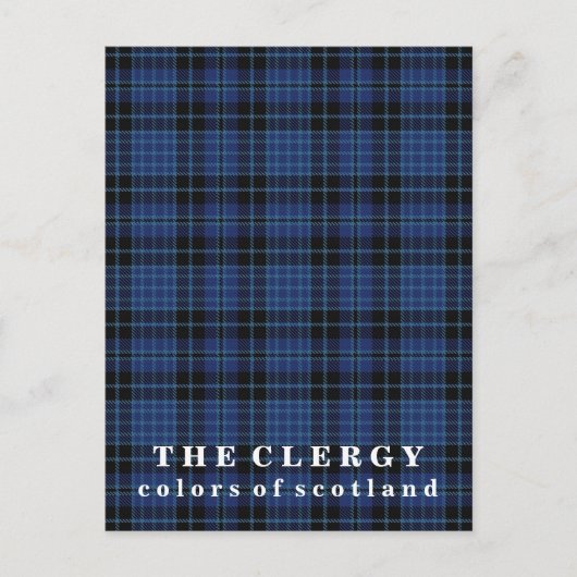 Farben von Schottland Clergy Tartan Postkarte (Vorderseite)