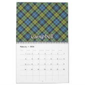 Farben von SchottlandTartan kariert Kalender (Feb 2026)