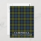 Farben von Scotland Campbell Tartan Postkarte (Vorne/Hinten)