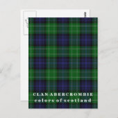 Farben von Scotland Clan Abercrombie Tartan Postkarte (Vorne/Hinten)