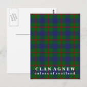 Farben von Scotland Clan Agnew Tartan Postkarte (Vorne/Hinten)