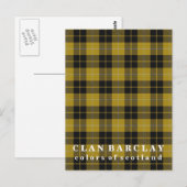 Farben von Scotland Clan Barclay Tartan Postkarte (Vorne/Hinten)