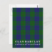 Farben von Scotland Clan Barclay Tartan Postkarte (Vorne/Hinten)