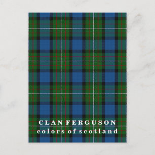Farben von Scotland Clan Ferguson Tartan Postkarte