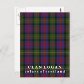 Farben von Scotland Clan Logan Tartan Postkarte (Vorne/Hinten)