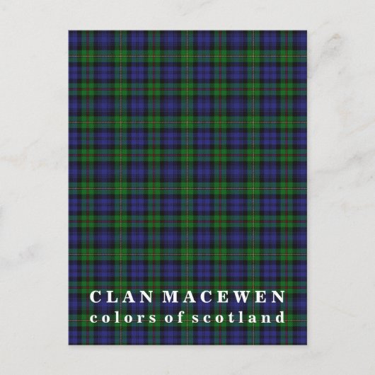 Farben von Scotland Clan MacEwen Tartan Postkarte (Vorderseite)