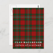 Farben von Scotland Clan MacGregor Tartan Postkarte (Vorne/Hinten)