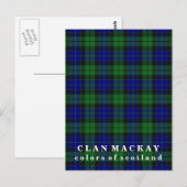 Farben von Scotland Clan MacKay Tartan Postkarte (Vorne/Hinten)
