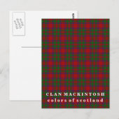 Farben von Scotland Clan MacKintosh Tartan Postkarte (Vorne/Hinten)