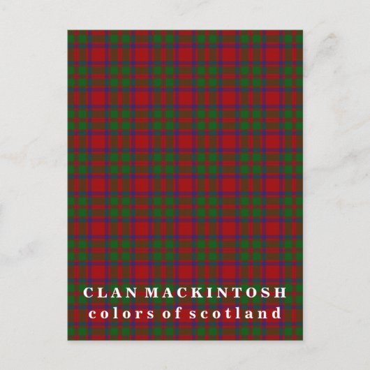 Farben von Scotland Clan MacKintosh Tartan Postkarte (Vorderseite)