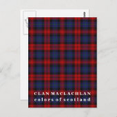 Farben von Scotland Clan MacLachlan Tartan Postkarte (Vorne/Hinten)