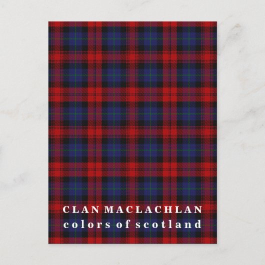 Farben von Scotland Clan MacLachlan Tartan Postkarte (Vorderseite)