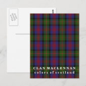 Farben von Scotland Clan MacLennan Tartan Postkarte (Vorne/Hinten)