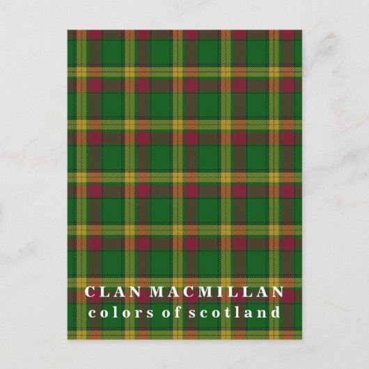 Farben von Scotland Clan MacMillan Tartan Postkarte (Vorderseite)