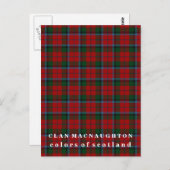 Farben von Scotland Clan MacNaughton Tartan Postkarte (Vorne/Hinten)