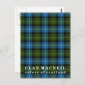 Farben von Scotland Clan MacNeil Tartan Postkarte (Vorne/Hinten)