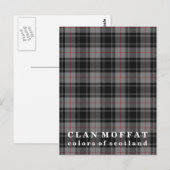 Farben von Scotland Clan Moffat Tartan Postkarte (Vorne/Hinten)